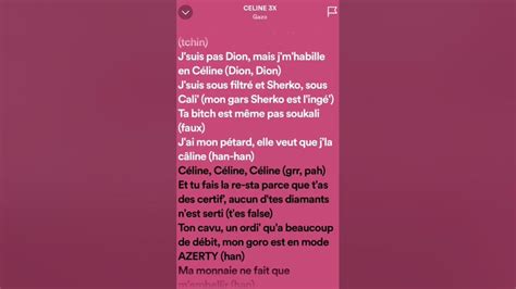 celine 3x paroles|celine 3x gazo.